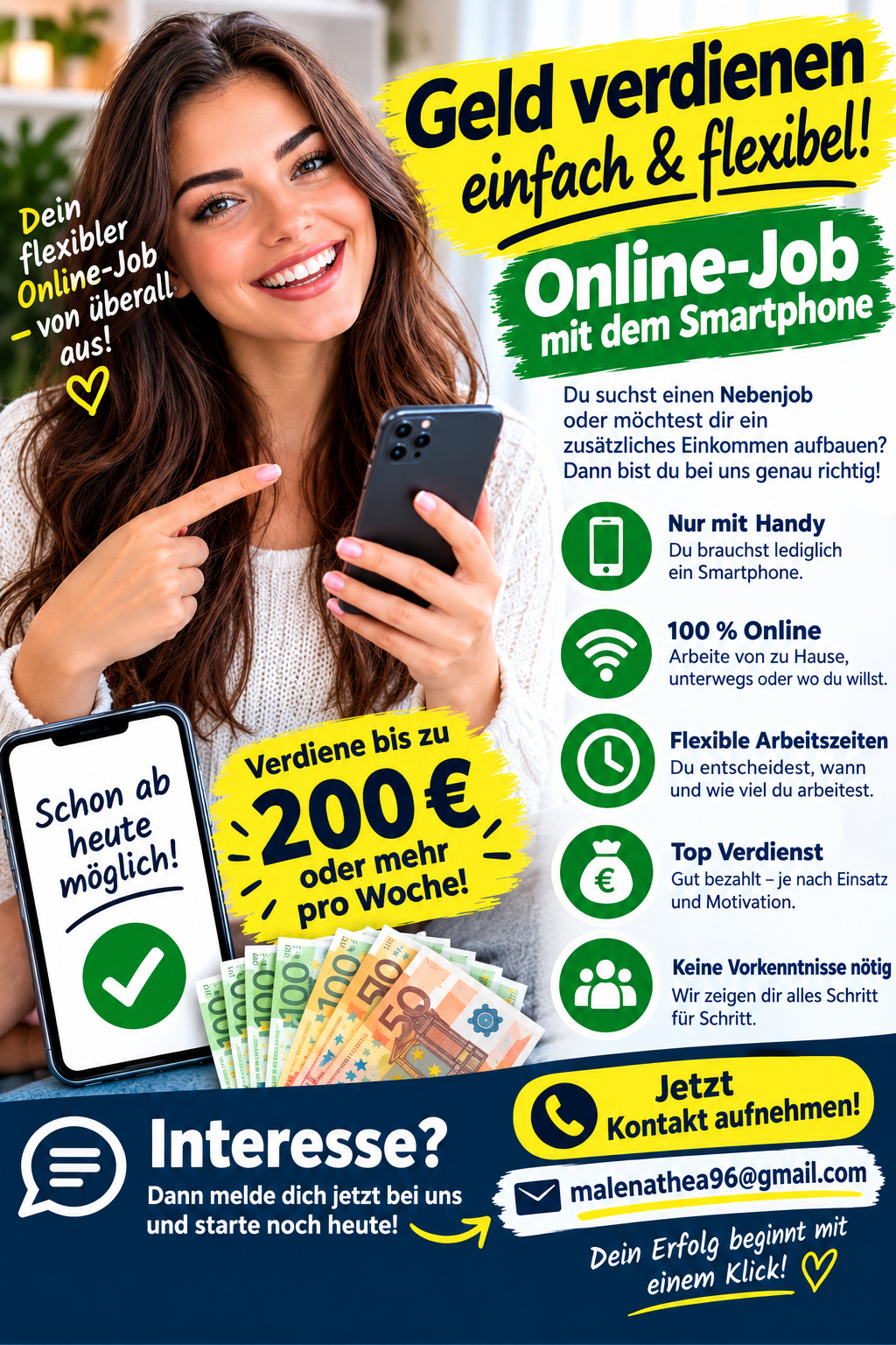 Arbeiten Sie mit Ihrem Handy und verdienen Sie Geld