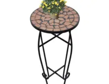 Beistelltisch Tisch Bistrotisch Blumenständer Terrakotta