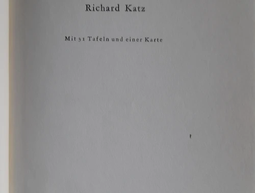 Richard Katz Heitere Tage mit braunen Menschen 1935