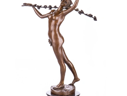 Bronzefigur Weiblicher Akt mit Weinrebe -Neu 53cm Hoch