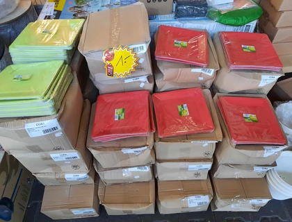 Pappteller grün oder rot 20 Packungen je 12 Stück
