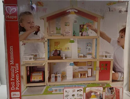 Hape E3405 Puppen-Villa Preisgekröntes Puppenhaus mit 10 Zimmern