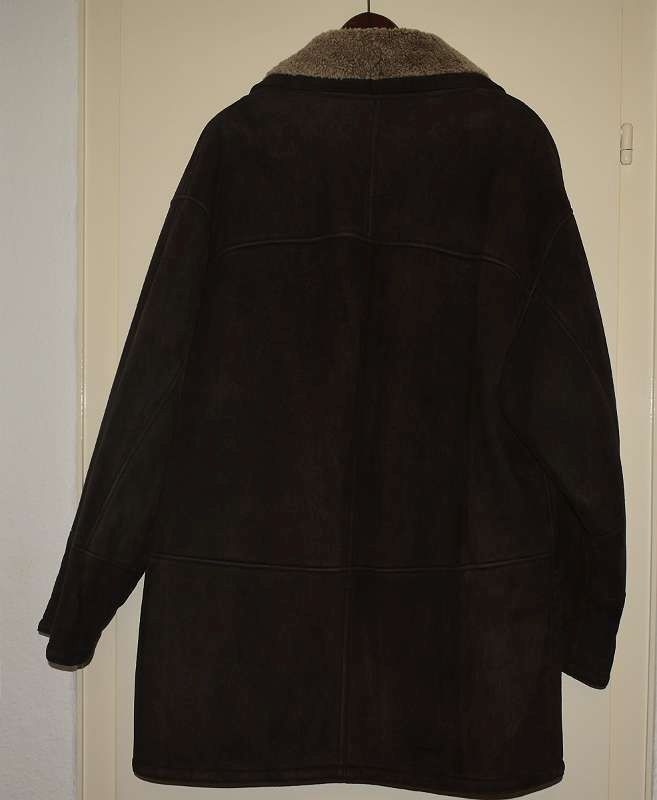 Wildledermantel mit Lammfell geschoren Größe 56