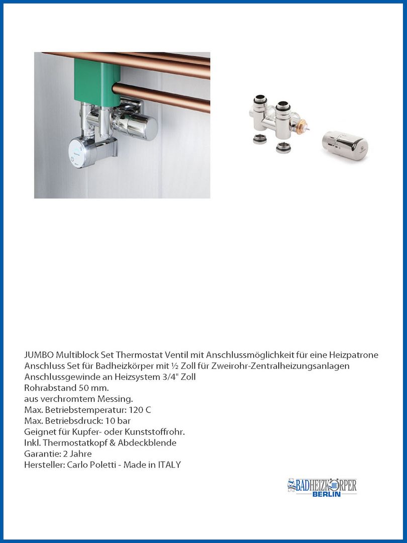 JUMBO Multiblock mit Anschlussmöglichkeit für eine Heizpatrone