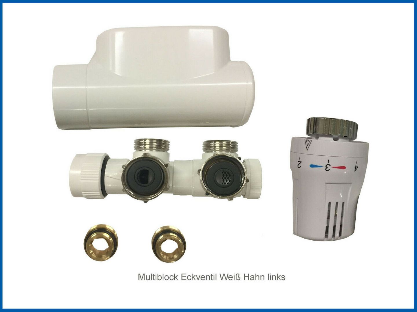 ALBA Multiblock Anschlussarmatur Set, Chrom oder Weiß Eck Ventil