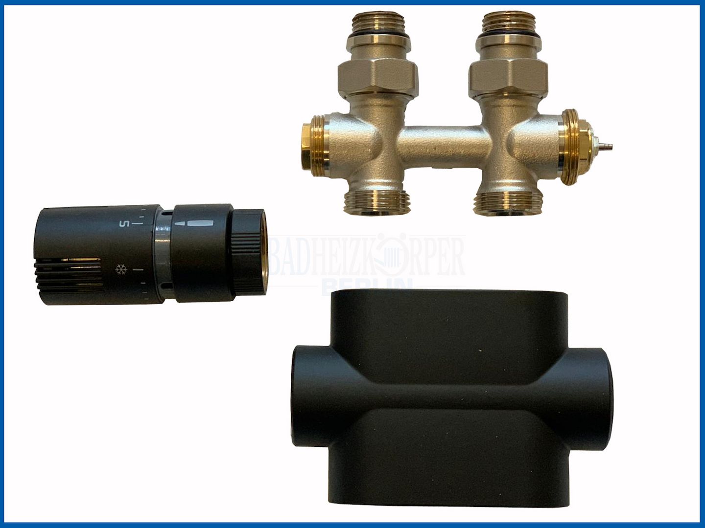 MILANO Multiblock Anschlussarmatur SET Schwarz Messing Ventil