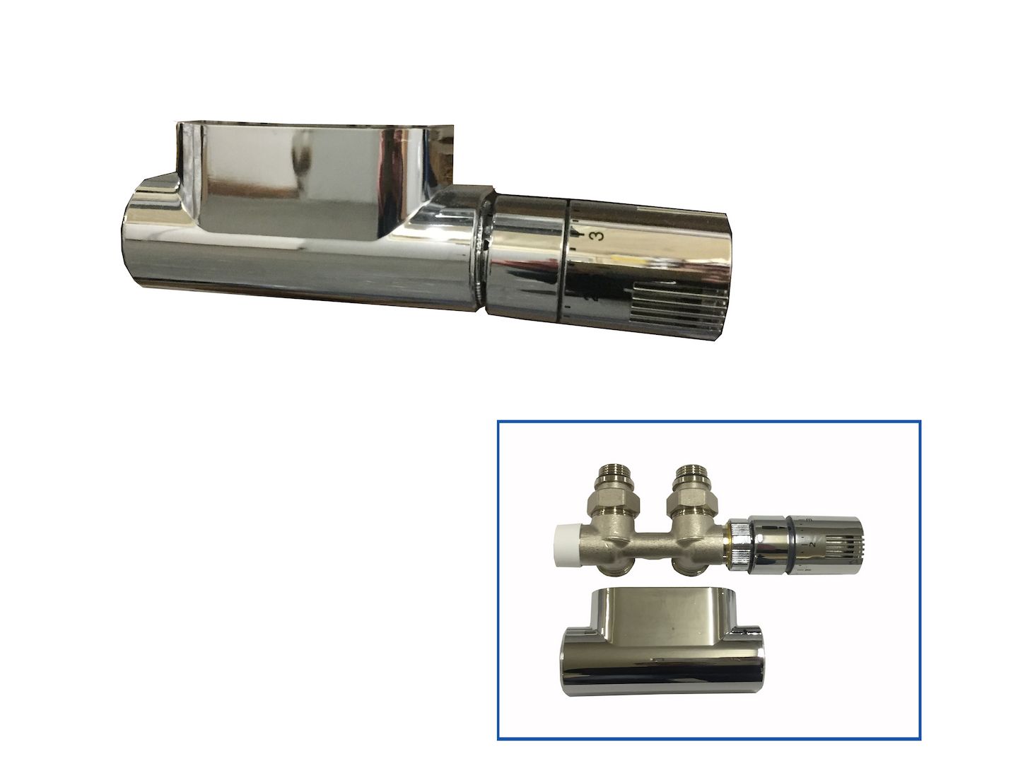 MILANO Multiblock Anschlussarmatur SET Chrom Messing Ventil