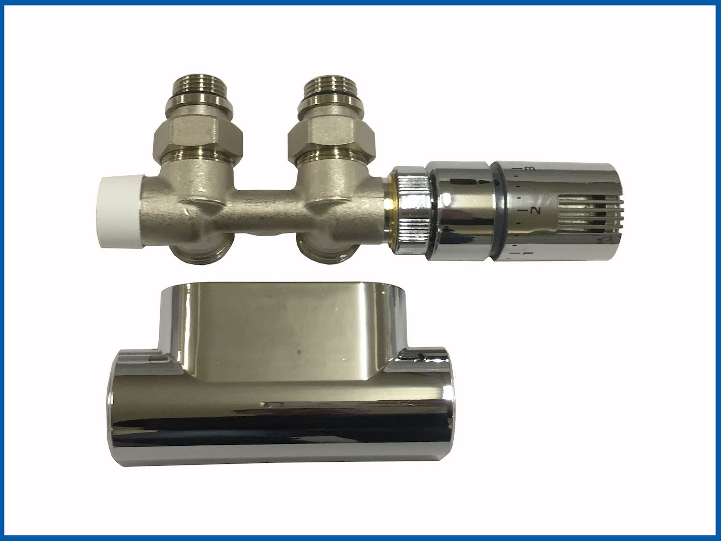 MILANO Multiblock Anschlussarmatur SET Chrom Messing Ventil