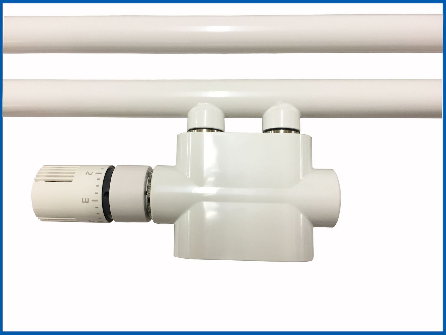 MILANO Multiblock Anschlussarmatur SET Weiß Messing Ventil