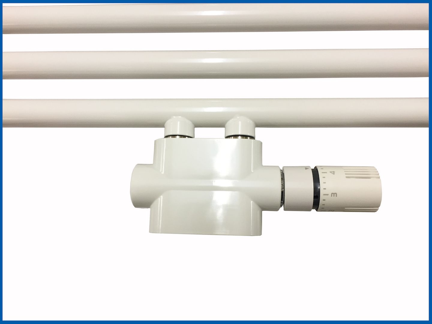 MILANO Multiblock Anschlussarmatur SET Weiß Messing Ventil