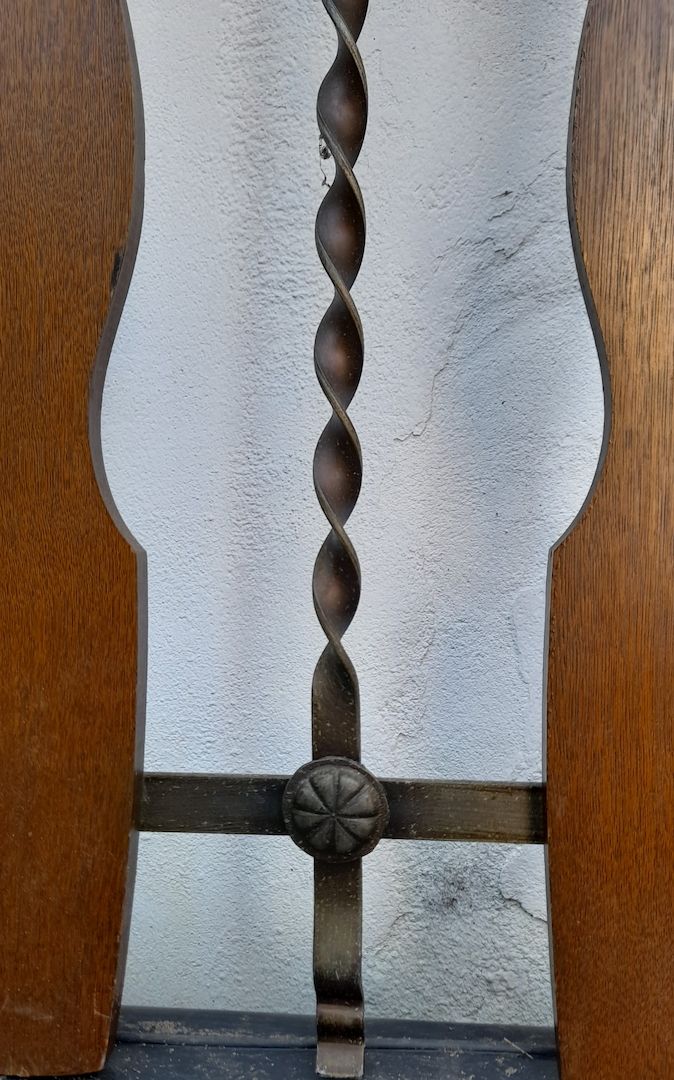 Garderobe, Flurgarderobe schmiedeeisern- Holz