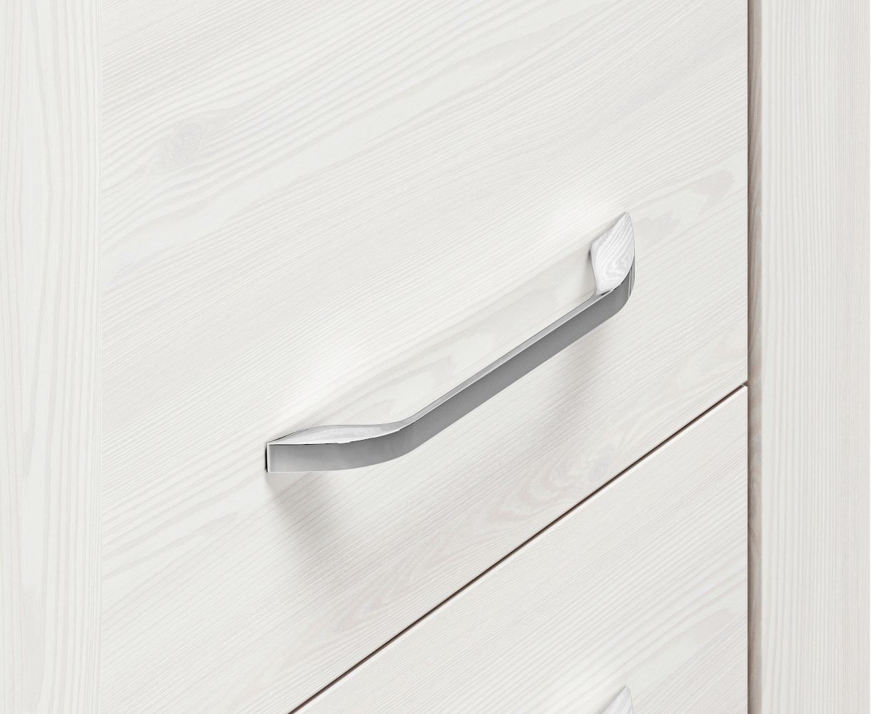 Zweitüriger Kleiderschrank mit Fächer CLERMONT 02 laminierte Platte Breite 55cm