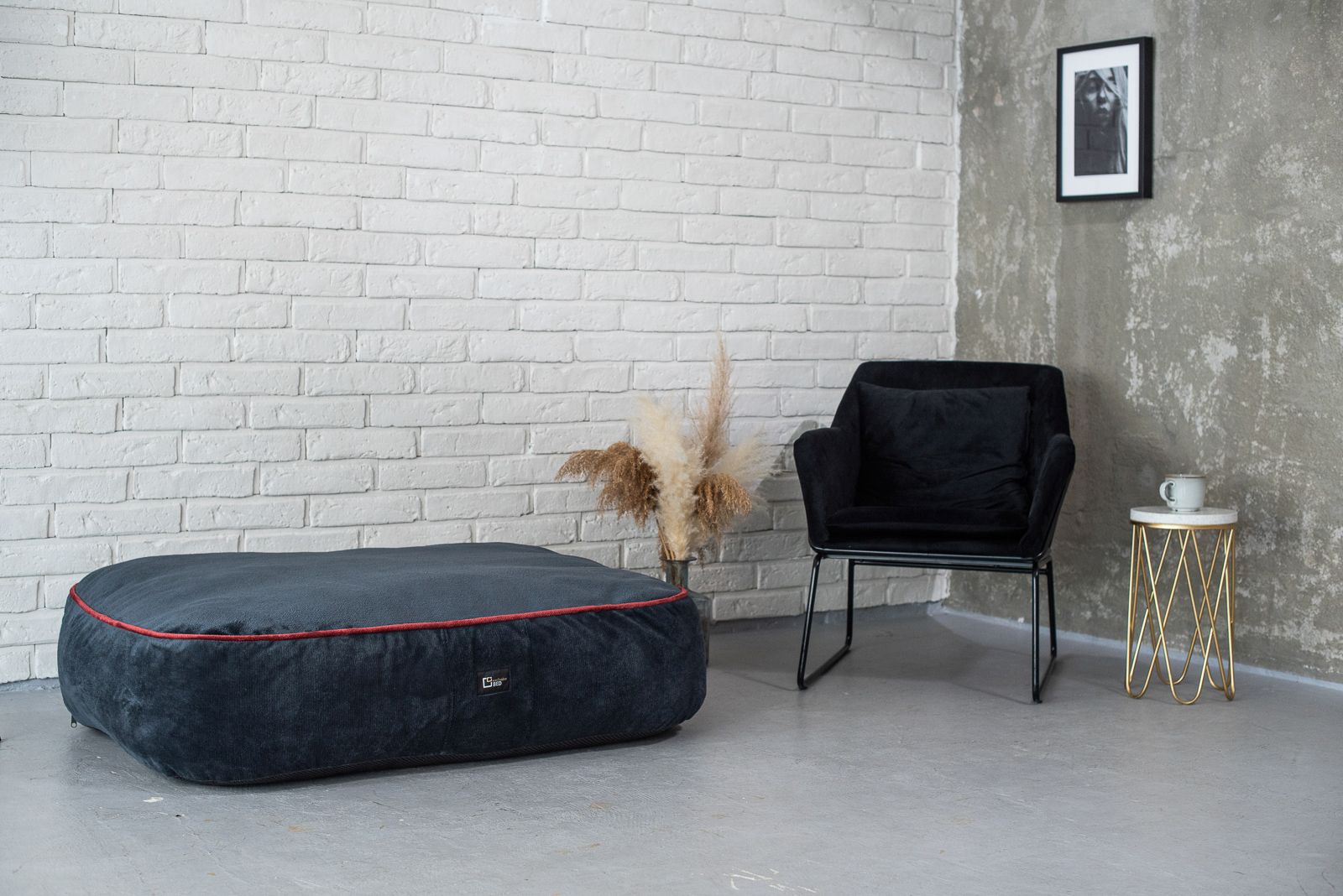 Sky Anti-Stress-Hundebett für große Kunde aus Sorriso-Stoff