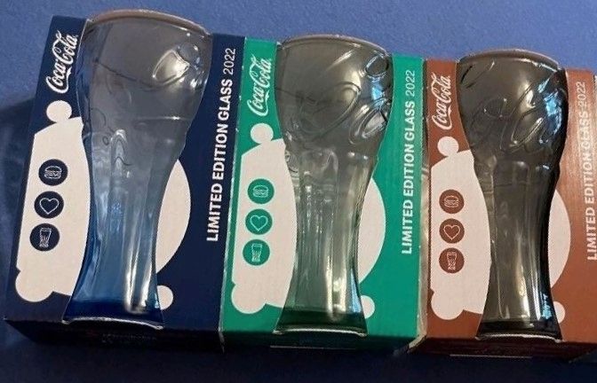 NEU ⭐ Mc Donalds 1 Glas in Blau SCHWEIZ ❤️ Cola Limited Edition 2022
