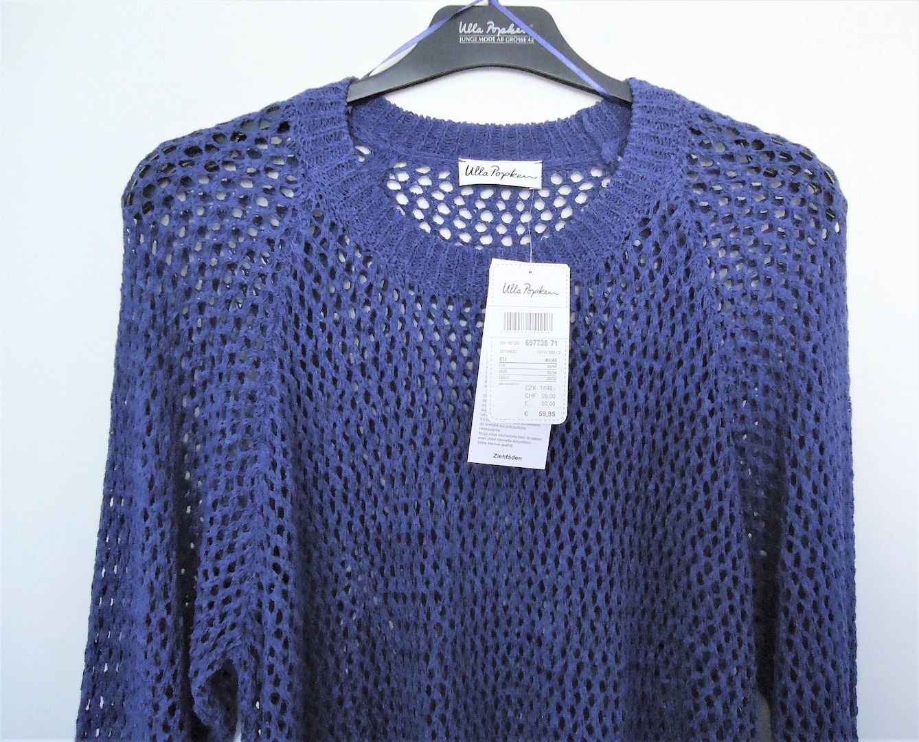 NEU ❤️ Ulla Popken - Loch Strick Pullover ⭐ Gr 46 48 ❤️ NP 59,95