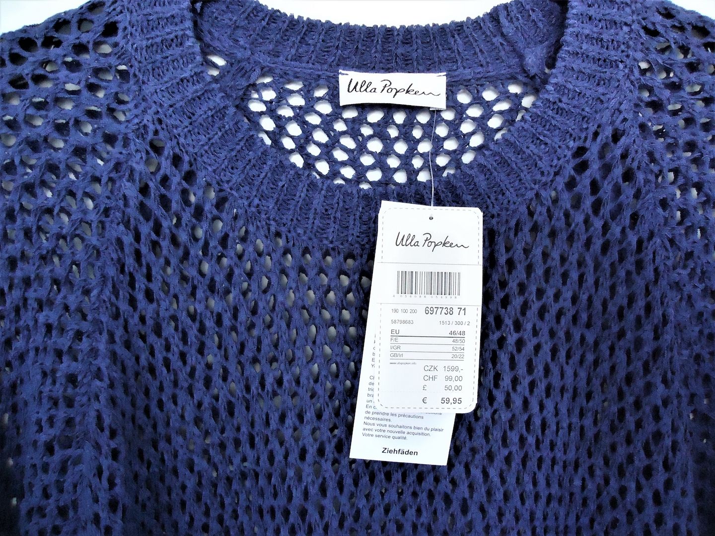 NEU ❤️ Ulla Popken - Loch Strick Pullover ⭐ Gr 46 48 ❤️ NP 59,95