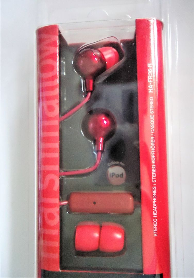 NEU ⭐ JVC HA-FR36-R 💕 Head-Set - InEar - Marshmallow Remote + Microphone 🌼 iPod iPhone iPad NEU