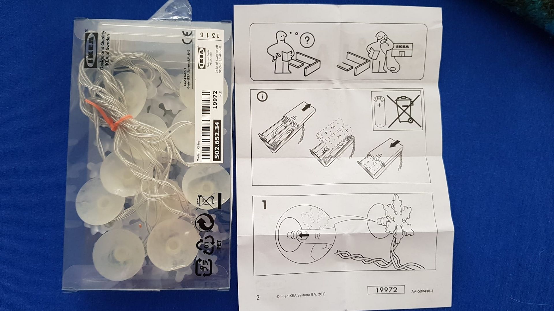 NEU ⭐ Lichterkette Stäla 10 Schneeflocken ❤️ Weihnachten ⭐ Batteriebetrieben