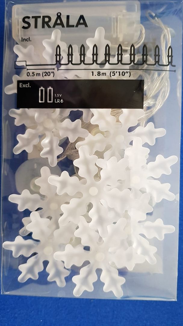 NEU ⭐ Lichterkette Stäla 10 Schneeflocken ❤️ Weihnachten ⭐ Batteriebetrieben