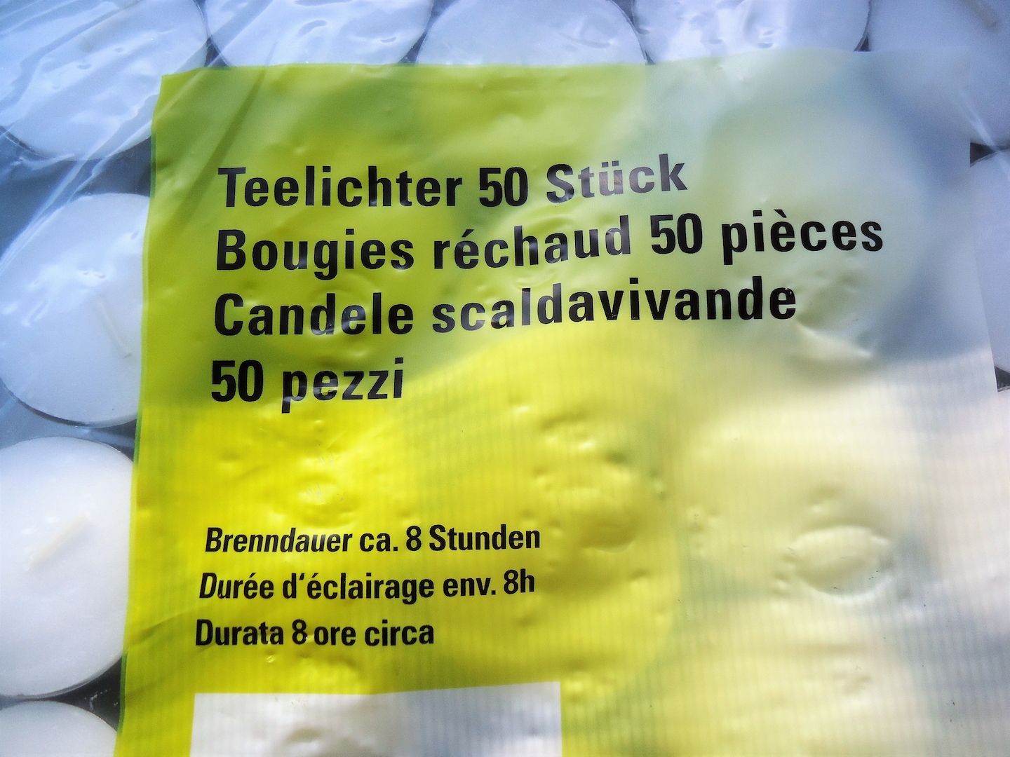 ⭐50 Teelichter mit 💕 8 Stunden Brenndauer ⭐ 50 Stück