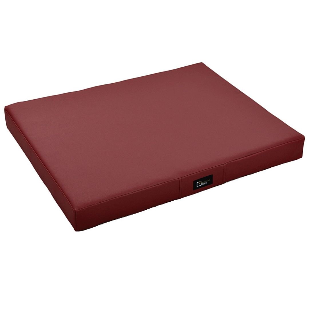 Tina Hundematratze XL aus Öko-Leder weinrot