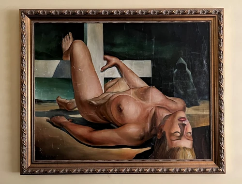 Gemälde auf Leinwand 1989. 125 x H 102 cm