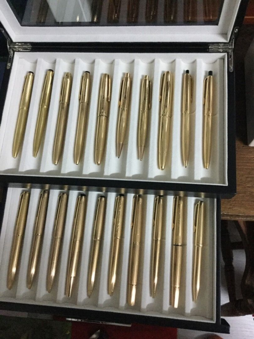 20 x Montblanc Kugelschreiber, Füller, Bleistift 585 Gold 70/80er
