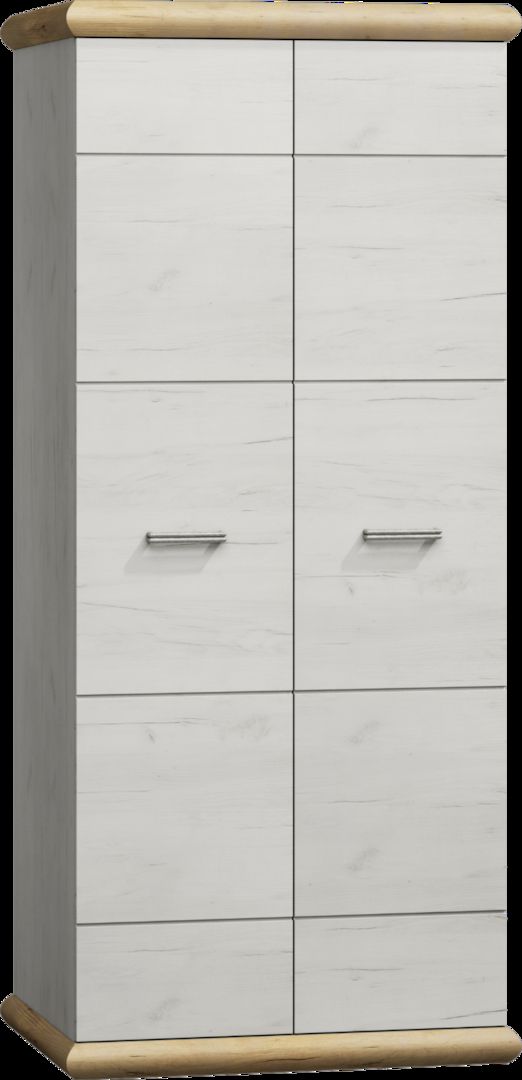 Schrank KORA K1 zwei Farben 87 cm geräumig mit Kleiderstange und Regal