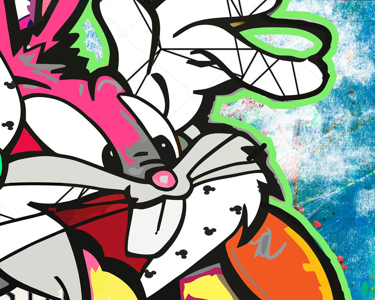 Leinwand Urban Pop Art Bild Kunst ->Bugs Jerry BOO Streetart berlin