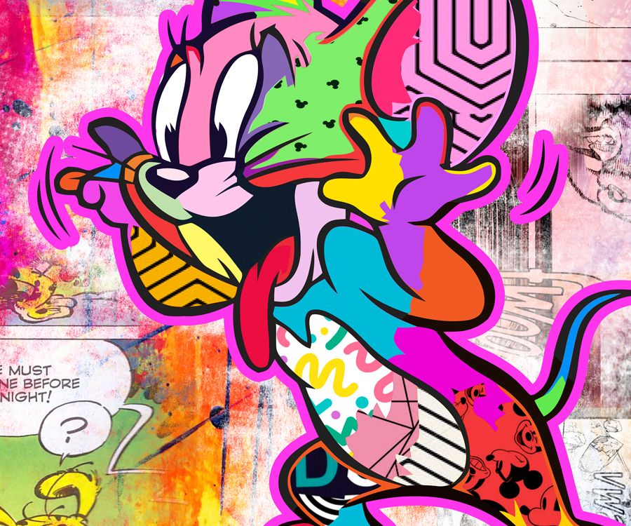 Leinwand Urban Pop Art Bild Kunst ->Bugs Jerry BOO Streetart berlin