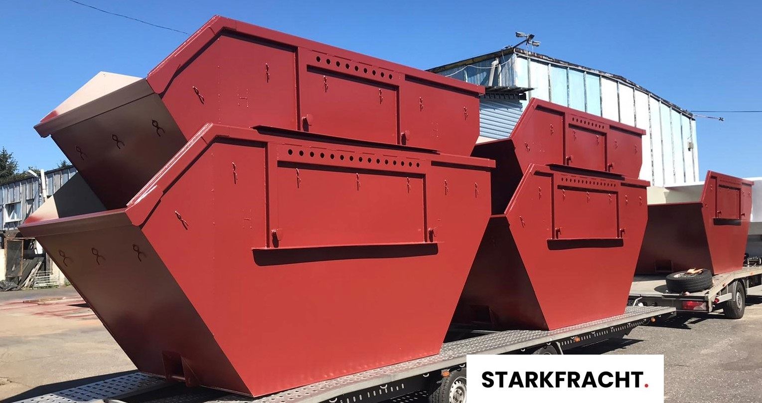 Absetzmulde 10 m³ asymmetrisch - offen DIN 30720-1 Mit DGUV