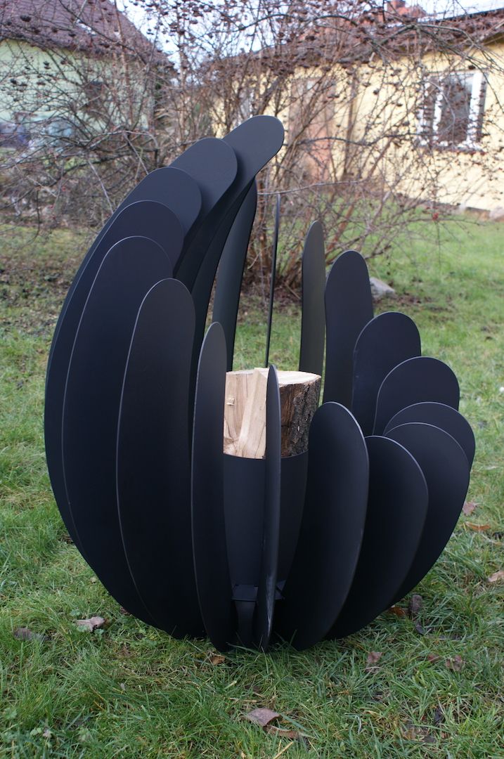 Gartenherd Feuerstelle Nummer 3 Olympische Fackel aus Stahl lackiert hitzebeständig