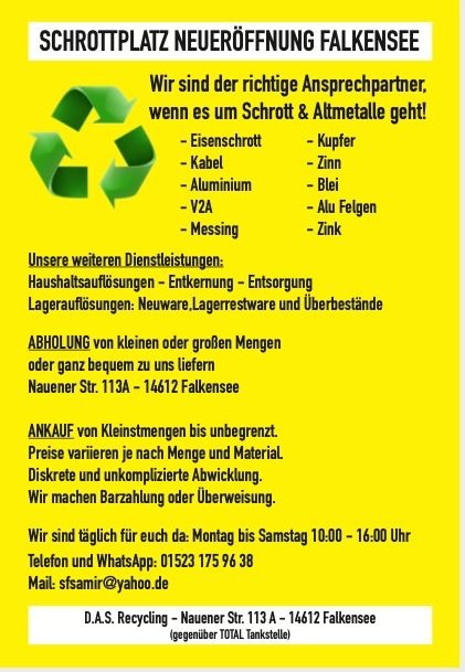 ❌ Schrottplatz Neueröffnung ❌ Schrott und Metallankauf ❌