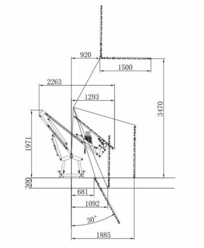 FHM CH180 Hydraulische Heckenschere mit Ausleger