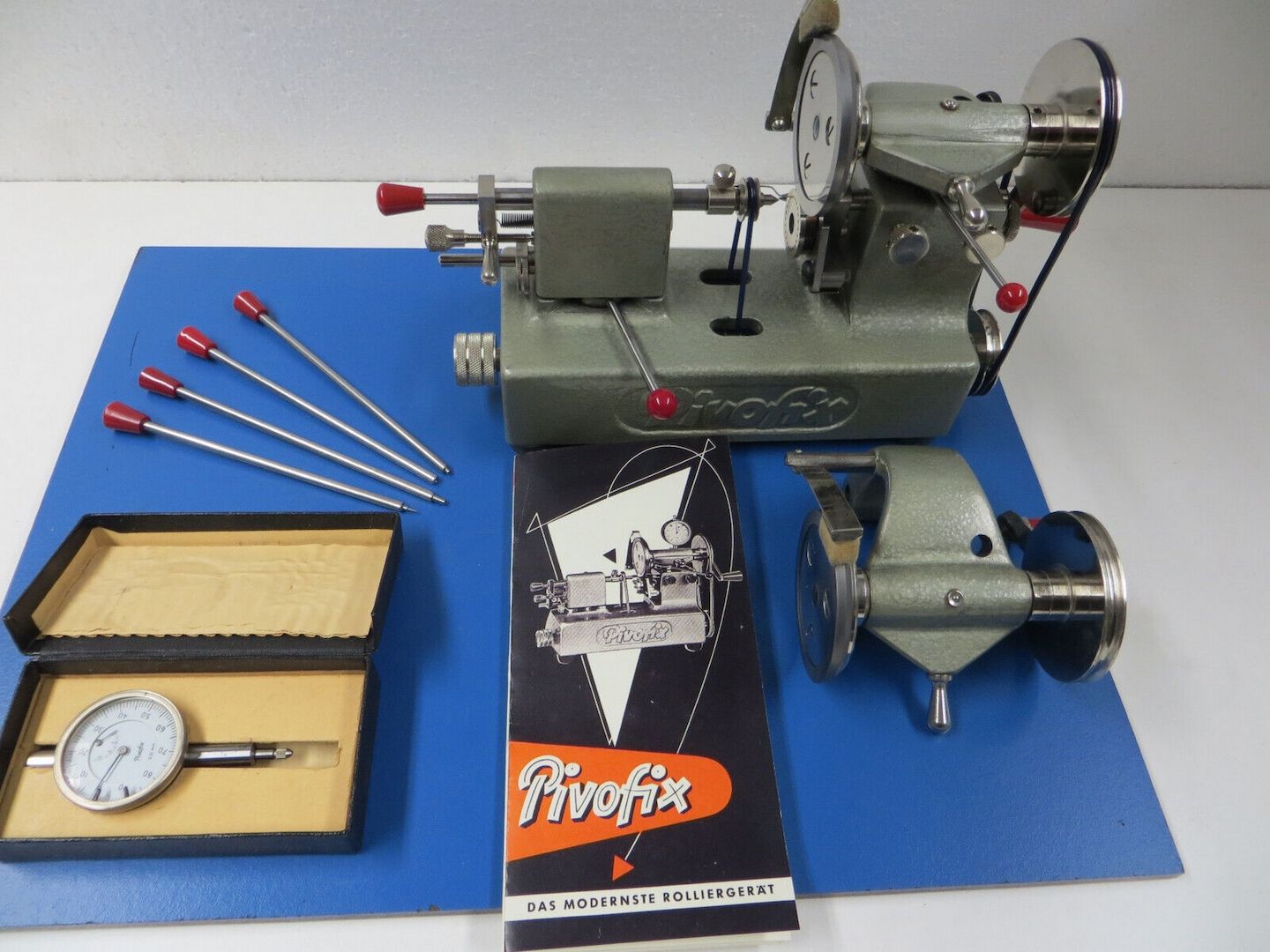 Pivofix Rollenmaschine Drehpolierer Uhrmacher