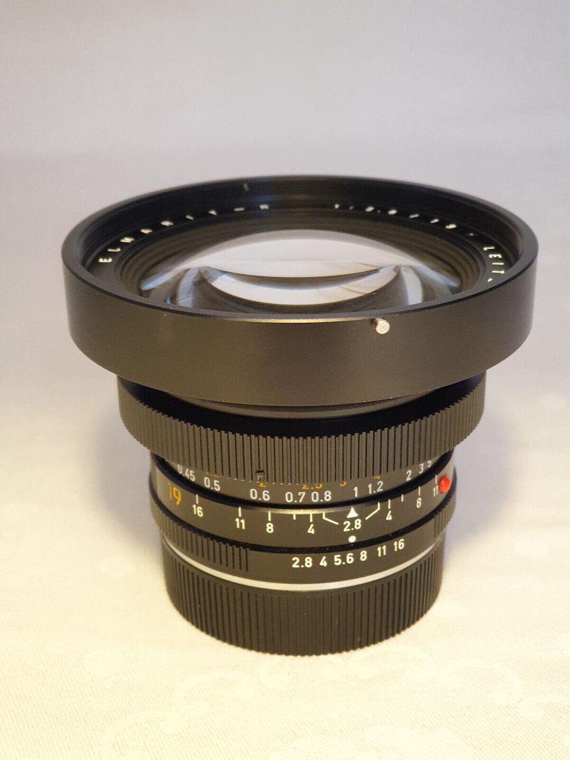 Leica Elmarit-R 2.8/19mm 11225 mit Gegenlichtblende 12546, 1. Hand, Leitz, TOP