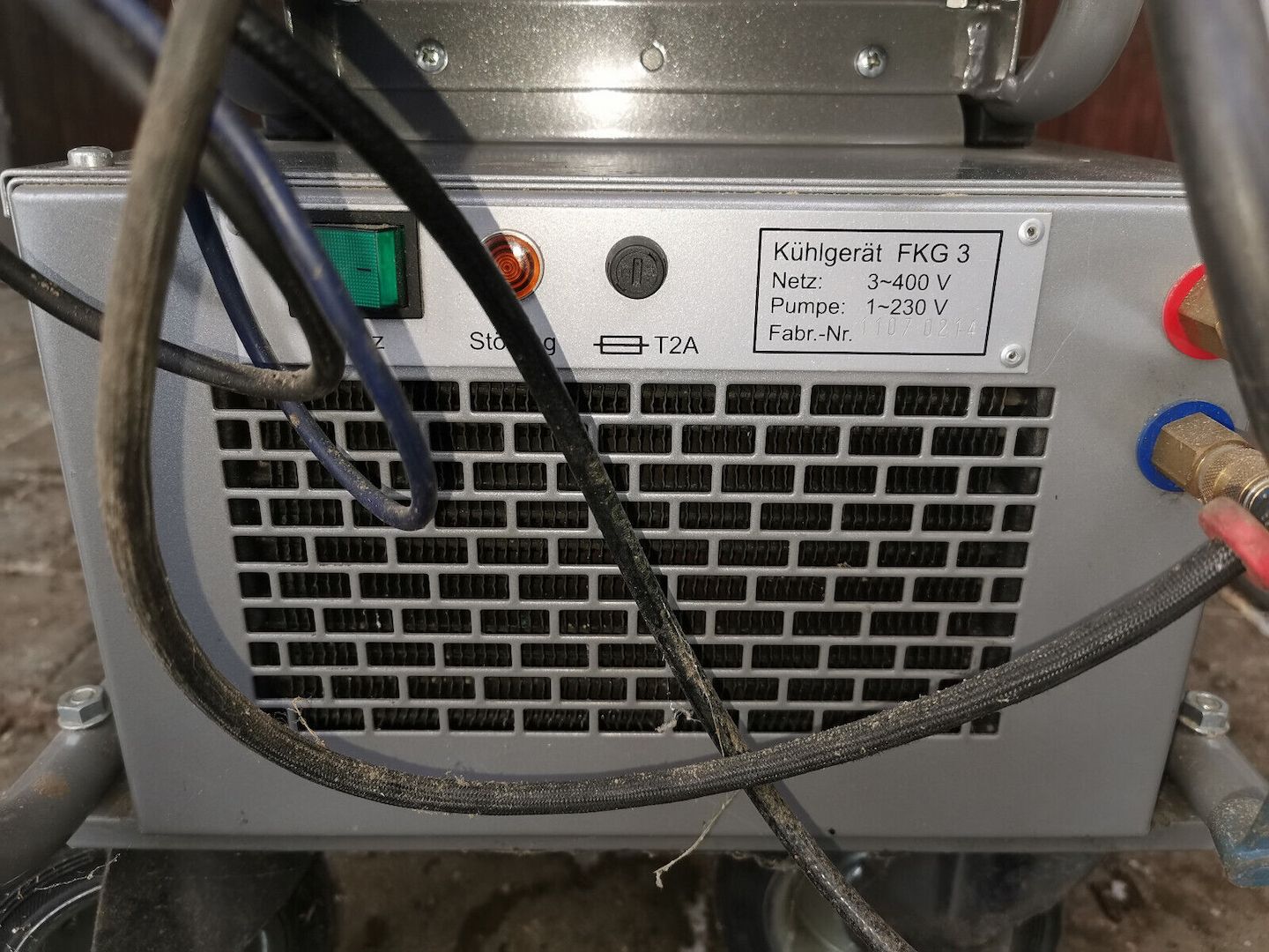 WIG Schweißgerät Jäckle WIG 301i DC + Kühlgerät FKG 3, auf Waagen komplett