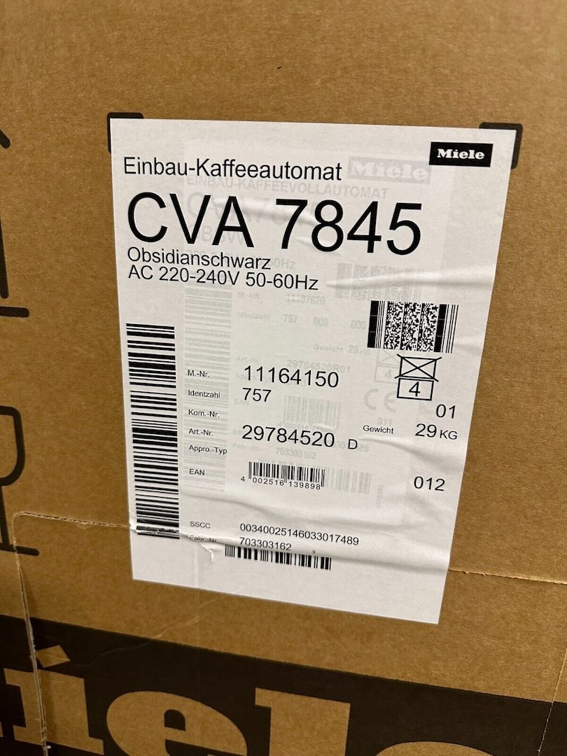 MIELE CVA 7845 - Einbau-Kaffeevollautomat mit DirectWater in Schwarz + Zubehör