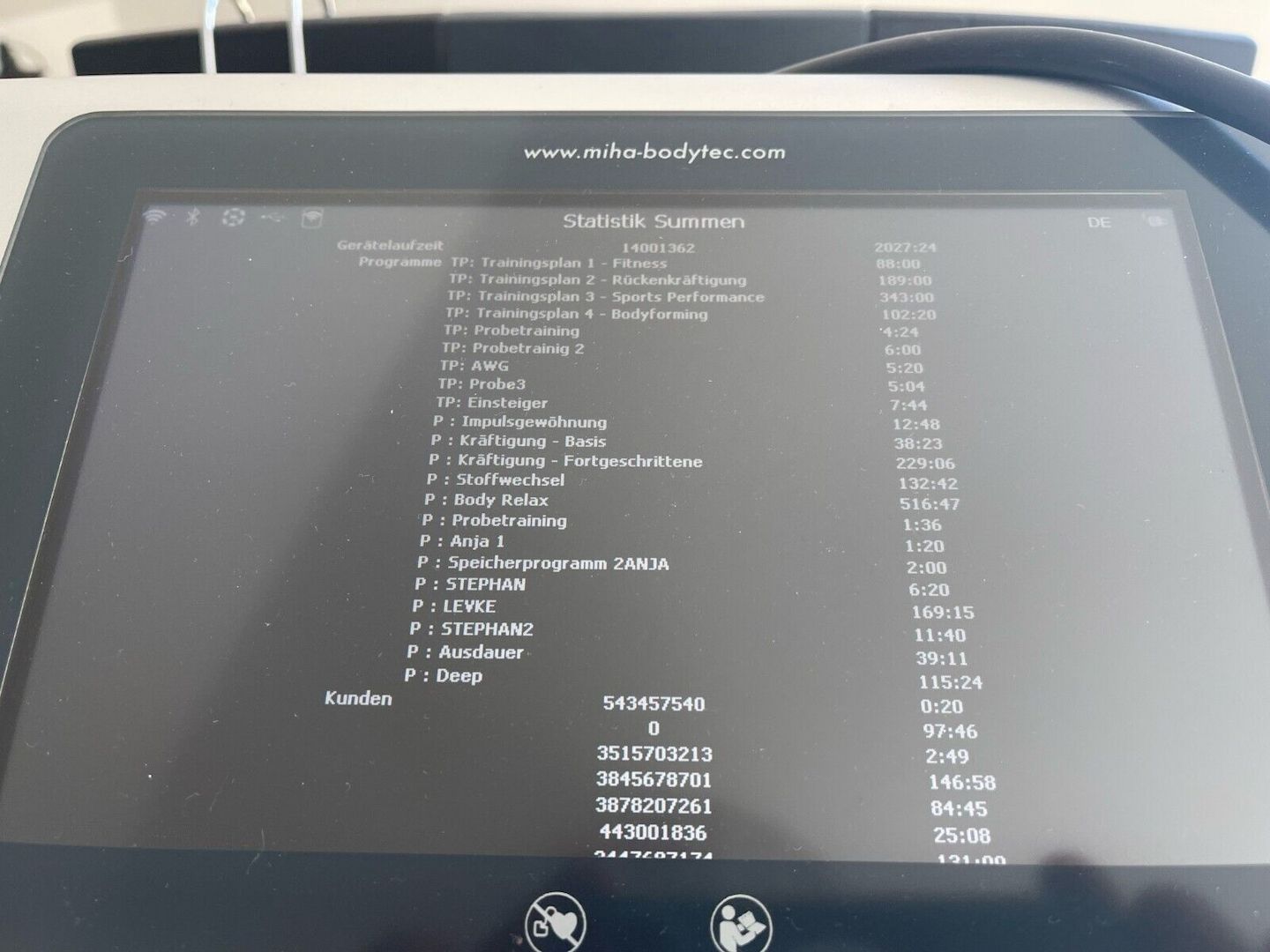 Miha Bodytec EMS-Gerät II inklusiv Original Glas-Sprühtisch und Koffer 