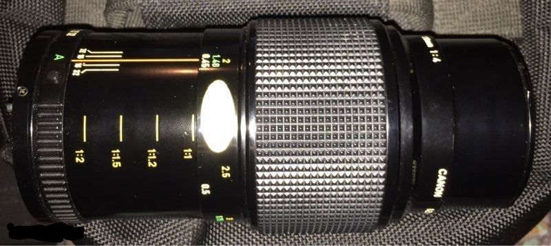 Canon Tasche + Canon Makro FD 100 mm Objektiv