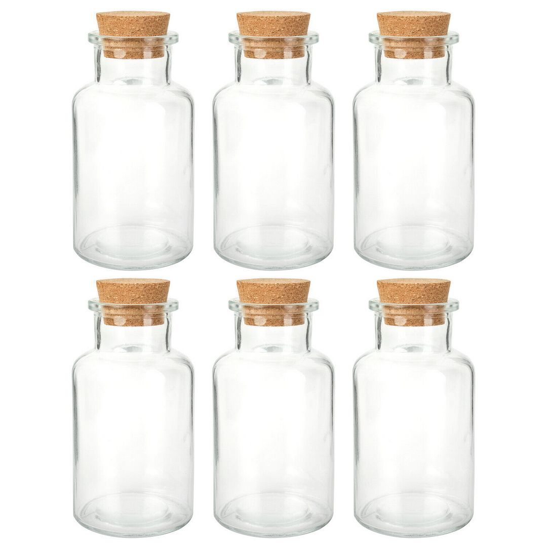 6 Stück  300 Ml Gewürzgläser mit Korkdeckel