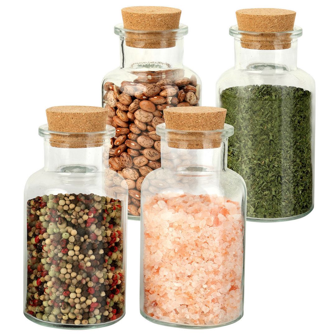 6 Stück  300 Ml Gewürzgläser mit Korkdeckel