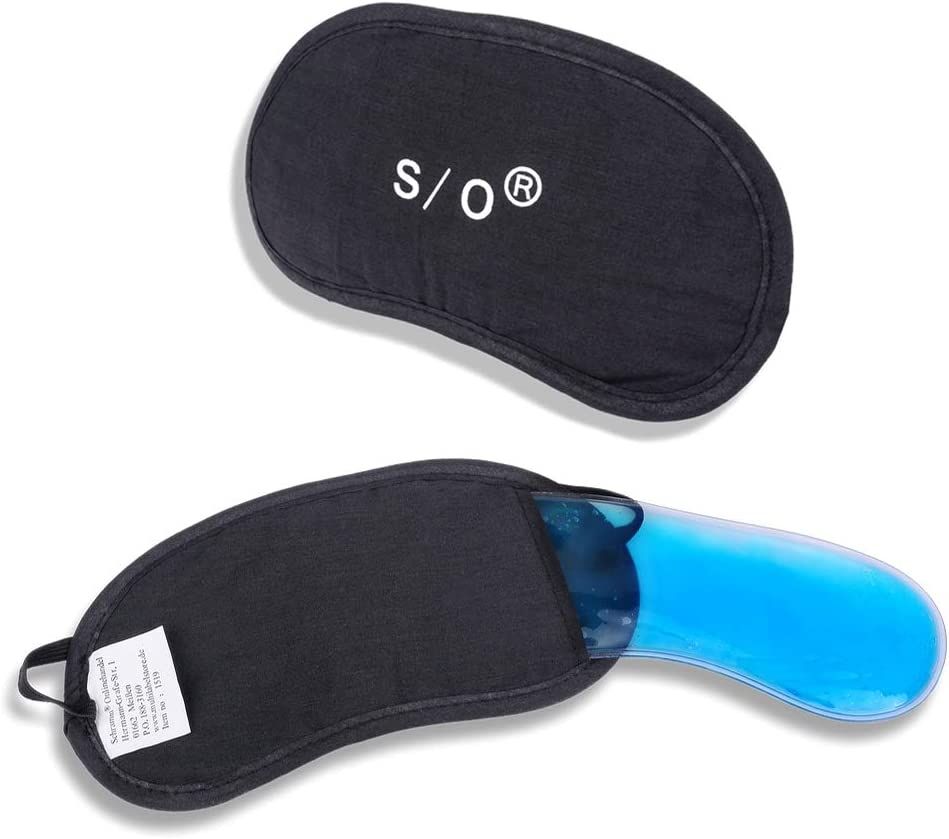 Schlafmasken Kühlbrille mit schwarzem Bezug!