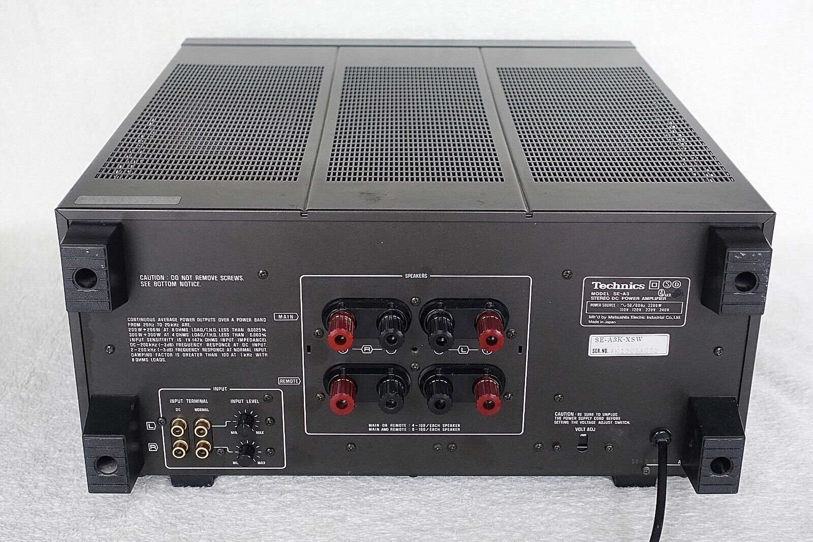 Technics High End Endstufe SE-A3 Amp Class-A