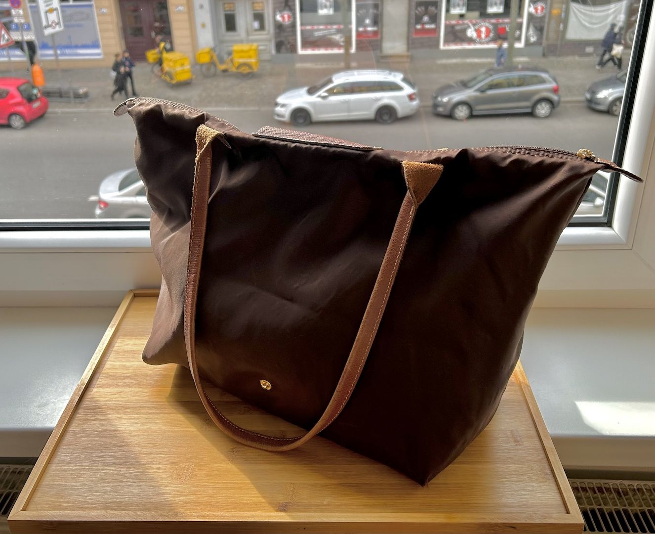 Braune Longchamp Tasche