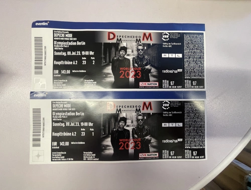 Depeche Mode Konzertkarten 09.07.2023 Olympiastadion Berlin