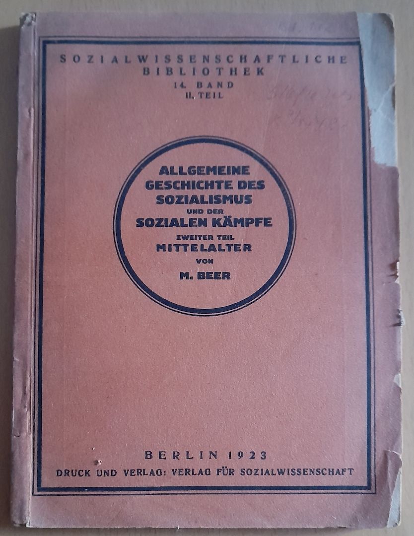 Allgemeine Geschichte des Sozialismus 1923  Teil 2
