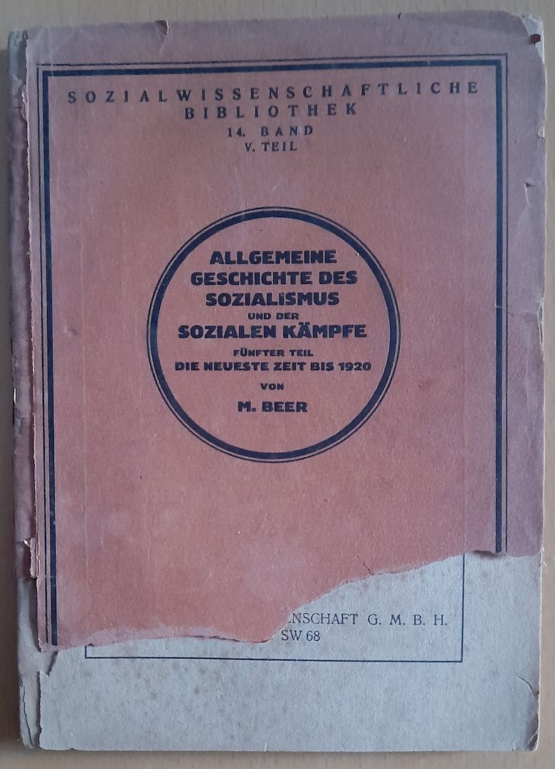 Allgemeine Geschichte des Sozialismus 1923 Teil 5