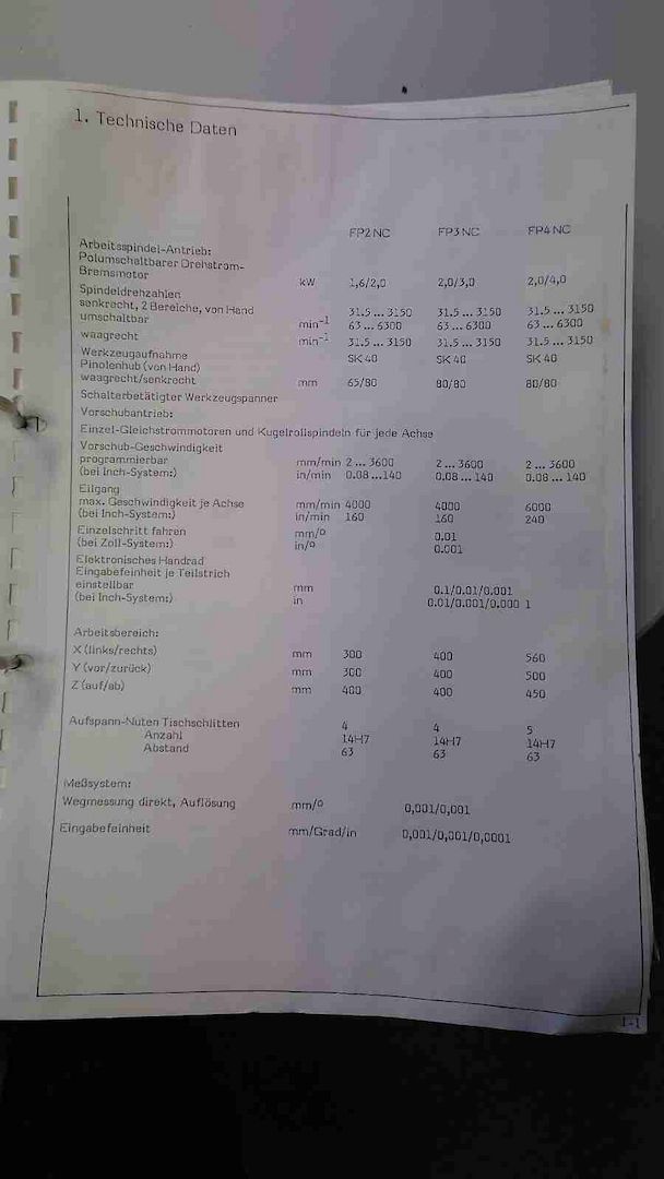 Deckel FP3NC Fräsmaschine CNC