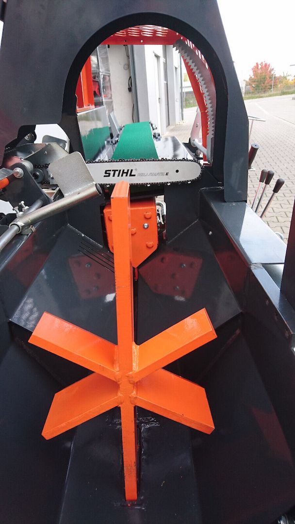 Sägespaltautomat RM7-12TEA 2 x Förderband Sägespalter Brennholzaufbereitung